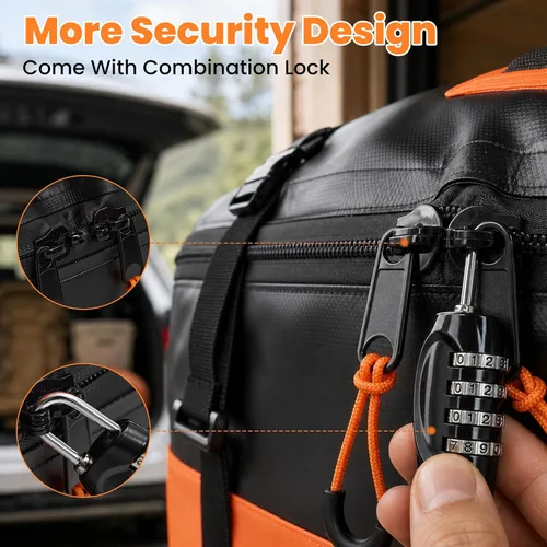Vista 4 de Bolsa de transporte de carga impermeable para techo de coche de Mandarina