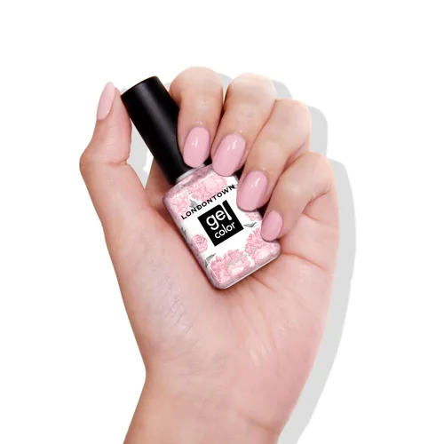 Vista 22 de LONDONTOWN Esmalte de uñas de gel UV/LED, de larga duración, resistente al astillado, color de alto brillo, marrón beige natural brillante, 0.4 fl