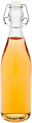 Vista 8 de Restaurantware -Botellas de vidrio con tapa abatible de 9 onzas, 10 botellas de vidrio herméticas con tapas abatibles - Botella pequeña, resellable