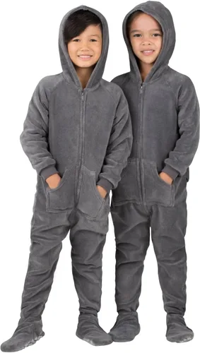Vista 10 de Footed Pajamas - Pijama de una pieza de chenilla para niños pequeños Enterizo de pijama de una pieza para niños y niñas Unisex