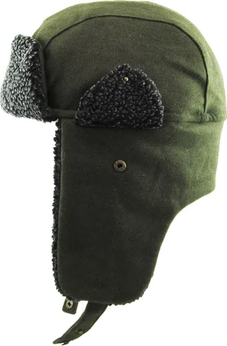 Vista 3 de Wool Blend Aviator Trapper hat Trooper Ear Flaps Ushanka Eskimo Russian Warm Winter Cold 1. Mezcla de lana de oliva