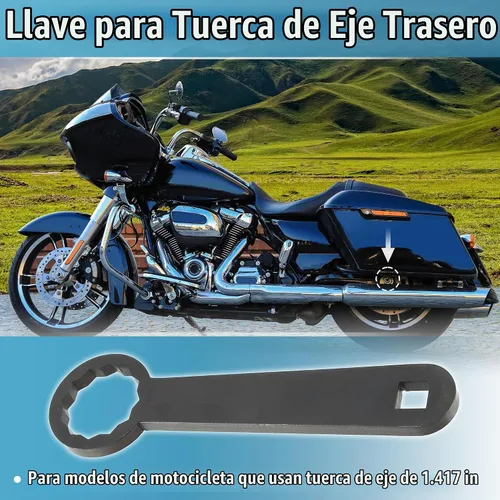 Vista 2 de Motoforti Herramienta de llave de tuerca de eje trasero de 1.417 in para motocicleta Harley Davidson Touring - HD-47925, ajuste de tensión