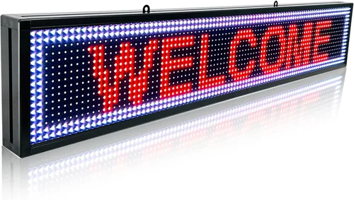 Vista 11 de P3 40 "x25" Led Sign Pantalla de visualización digital de desplazamiento programable para tablero de mensajes de negocios Control Wifi de alta