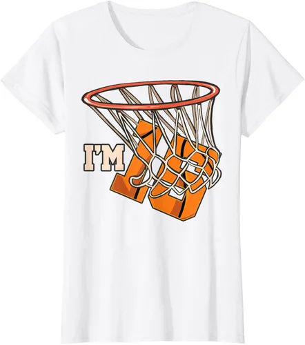 Vista 22 de Camiseta número 15 con temática de baloncesto para fiesta de cumpleaños, Negro, S