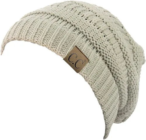 Vista 49 de C.C Trendy Warm Chunky Soft Stretch Cable Knit Beanie