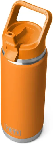 Vista 17 de YETI Rambler Botella de 26 onzas, aislada al vacío, de acero inoxidable, con tapa de popote a juego Rojo rescate