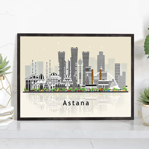 Vista 15 de Pera Print ADANA - Póster de Adana Turquía, ilustración de horizonte urbano de ciudad, póster moderno de pavo, impresión de paisaje urbano y punto