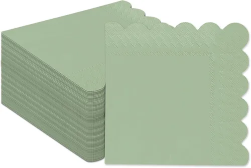 Vista 19 de qiqee 24 colores Morandi servilletas de cóctel 5x5 pulgadas, servilletas desechables para bebidas, boda, cena, fiesta de cumpleaños, diseño de ola