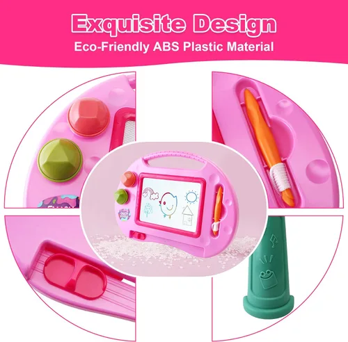 Vista 5 de Juguetes para niñas de 1 a 2 años, tablero de dibujo magnético, juguetes para niñas de 2 a 3 años, tablero de garabatos borrable para niños, juguete