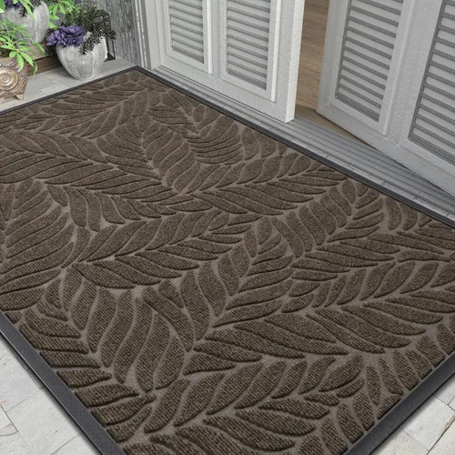 Vista 24 de Yimobra Tapete para puerta delantera para interiores y exteriores, 29.5 x 17 pulgadas, impermeable, para todas las estaciones, para entrada