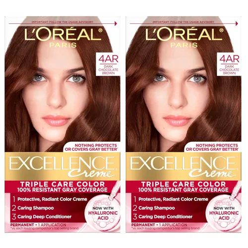 Vista 45 de L'Oreal Paris Excellence Crème Tinte Permanente para el Cabello, Color de Cabello de Triple Cuidado con Complejo Pro-Keratina para una Cobertura