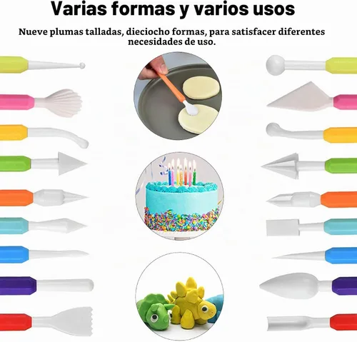 Vista 5 de CoguZed Kit de 9 herramientas de escultura de arcilla, herramientas de tallado de arcilla de doble cabeza, herramientas de arcilla de plástico