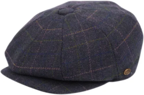 Vista 26 de Sombrero clásico de 8 paneles de mezcla de lana Newsboy Snap Brim Collection para hombre