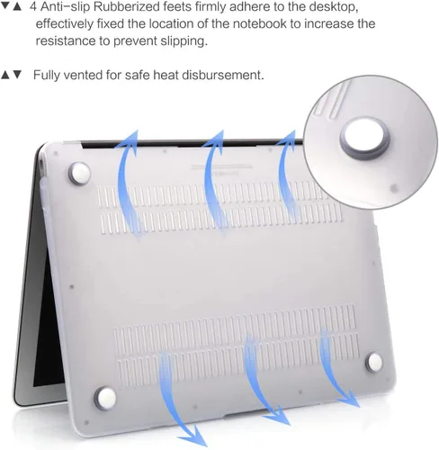 Vista 6 de iCasso - Funda para MacBook Air de 13 pulgadas 2020 M1 A2337, paisaje abstracto Funda protectora rígida para MacBook Air de 13 pulgadas 2019 2018