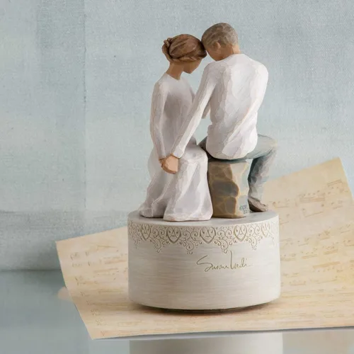 Vista 5 de Willow Tree Around You - Figura musical esculpida pintada a mano Plays a Melody, Designed by Artist Susan Lordi, Sentiment on Enclosure Card