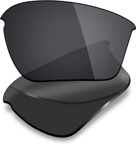 Vista 2 de Mryok 4 pares de lentes de repuesto polarizadas para gafas de sol Oakley Half Jacket 2.0 XL, color negro sigiloso, rojo fuego, azul hieloverde