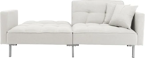 Vista 9 de Sofá cama plegable moderno tapizado de lino de 74.8 pulgadas para espacio de vida compacto, apartamento, dormitorio