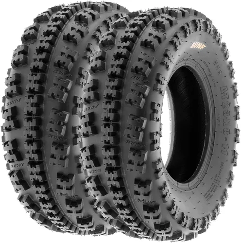Vista 10 de SunF XC neumáticos ATV UTV con tacos deportivos 18x10.5-8 (265/50-8), 6 PR sin cámara A027, juego de 2