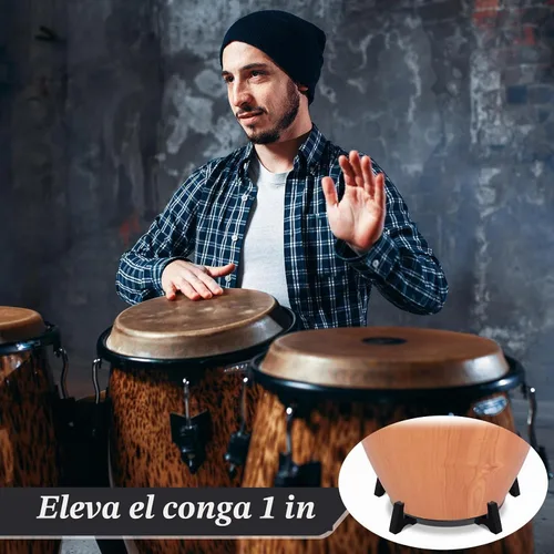 Vista 6 de Boao Juego de 2 soportes de goma para patas de tambor para accesorios Conga