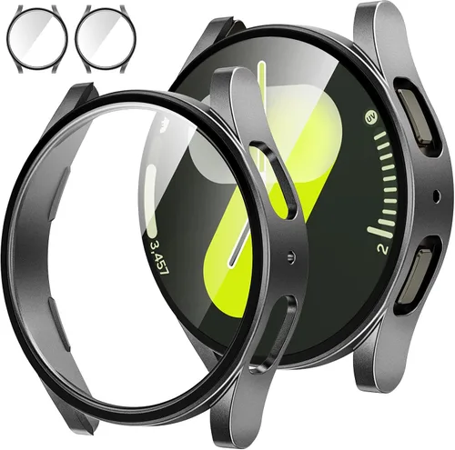 Vista 16 de Tensea [Paquete de 2]: Funda protectora de pantalla para Samsung Galaxy Watch FE 2024/5 2022/4 2021, accesorios de 1.57 pulgadas, cubierta