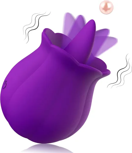 Vista 10 de Juguetes Sexuales Vibrador Dildo Rosa, Juguete para Adultos con 10 Velocidades de Vibración para Mujeres Clítoris Pezón, Juguete Sexual de Lengua