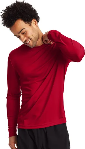Vista 2 de Hanes Men's Long-Sleeve Performance T-Shirt Pack, 2-Pack, Cool DRI Moisture-Wicking Tees