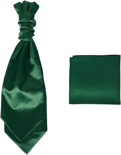 Vista 6 de Dan Smith Solid Men Long-Pre-Tied Ascot Scarf Long-Pretied Cravat Tie Adjustable Tall-Plus
