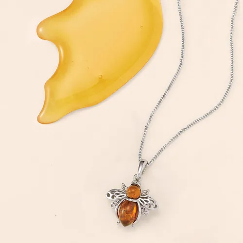 Vista 3 de Ross-Simons Bumblebee Pendant Necklace in Sterling Silver