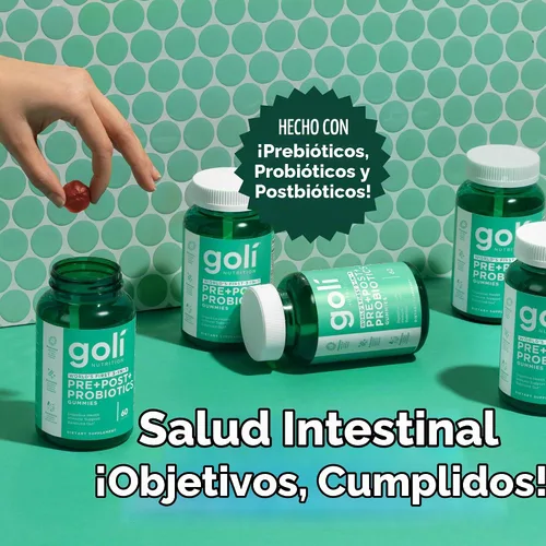 Vista 3 de Goli Pre Pro - Gomitas postbióticas - La primera fórmula 3 en 1 del mundo con probióticos DE111, prebióticos XOS, postbióticos MCC1849, veganas, sin