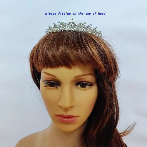 Vista 5 de Diadema con cristales de estrás para mujer, ideal para cumpleaños, bodas, bailes, princesas