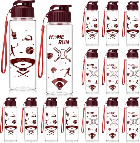 Vista 9 de 20 botellas de agua de plástico a granel para fiestas de golf Vasos deportivos de plástico reutilizables de 17 onzas con tapa abatible a prueba