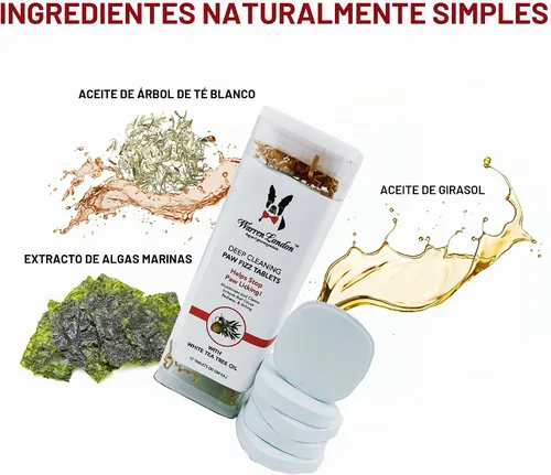 Vista 9 de Warren London Limpieza profunda de patas para perros – Alivia la picazón e irritación de las patas con aloe vera, algas marinas y aceite de árbol