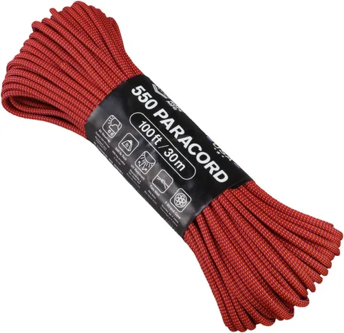 Vista 26 de Atwood Rope MFG Cuerda de paracaídas de nailon 550 que cambia de color, 100 pies, 7 hebras, equipo de supervivencia exterior, fabricado en Estados