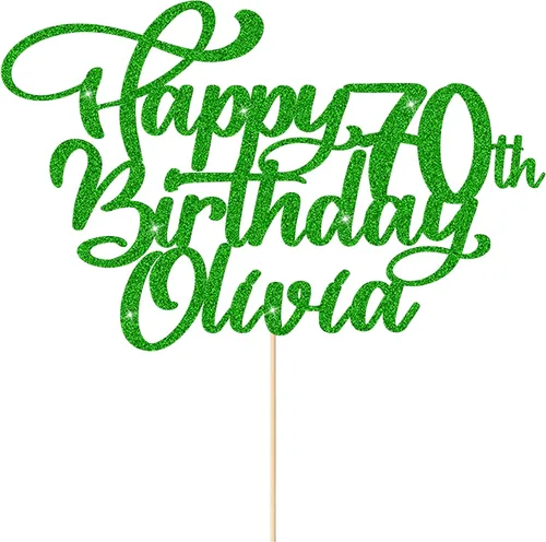 Vista 14 de Decoración personalizada para pastel de cumpleaños, decoración de pastel de cumpleaños, cualquier nombre, edad 1, 10, 16, 18, 20, 21, 30, 40, 50