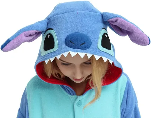 Vista 4 de Disfraz de mameluco de Lilo Stitch para hombres y mujeres adultos