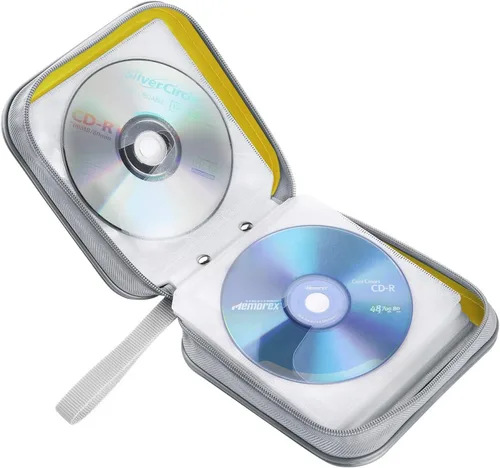 Vista 5 de Siveit Funda para CD, capacidad para 40 unidades, para CD/DVD, cartera, de plástico duro, DVD, carpetas de almacenamiento para automóvil, hogar