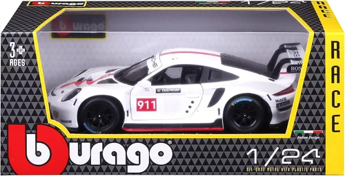 Vista 6 de Bburago Porsche 911 RSR GT - Coche coleccionable fundido a presión a escala 1:24