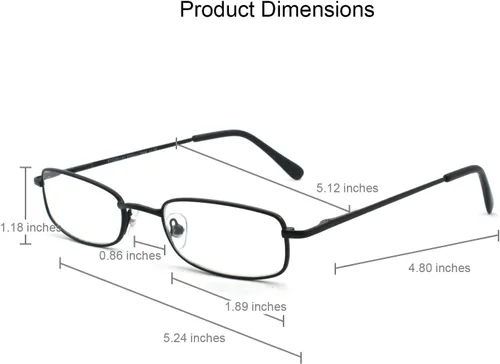 Vista 7 de Classic Readers - Gafas de lectura rectangulares de metal para hombres y mujeres, multicolor