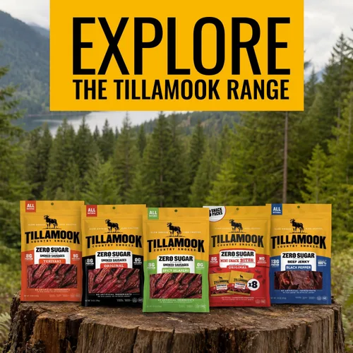 Vista 8 de Tillamook Country Smoker Zero Sugar Original Keto Friendly Salchichas ahumadas, 10 onzas (paquete de 2)