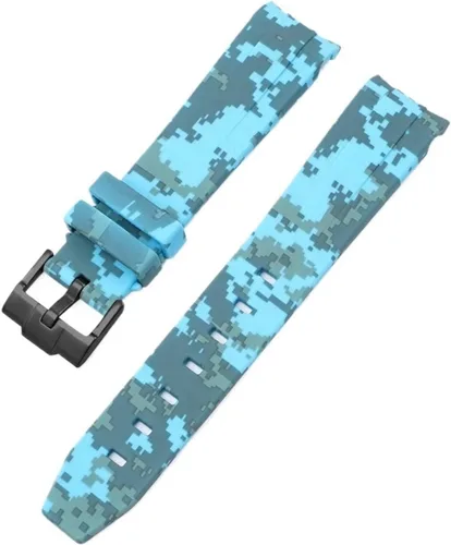 Vista 76 de Correa de camuflaje para Omega Moon Curvo Extremo Pulsera de goma de silicona Hombres Mujeres Sport Watch Band Accesorio 0.787 in
