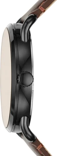 Vista 3 de Fossil Copeland - Reloj de cuarzo de acero inoxidable con correa de piel para hombre
