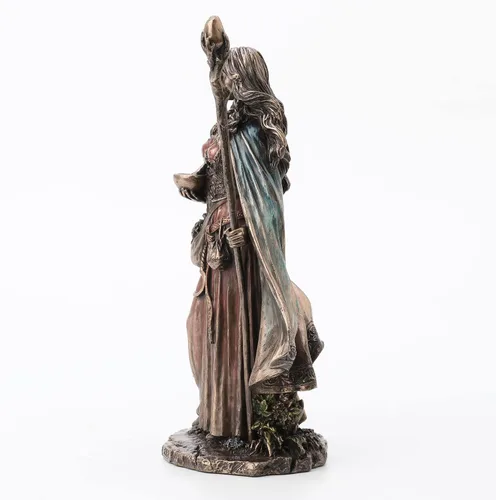 Vista 8 de Veronese Design Estatua de resina Eir La Valquiria de la Protección con acabado de bronce fundido de 24,1 cm