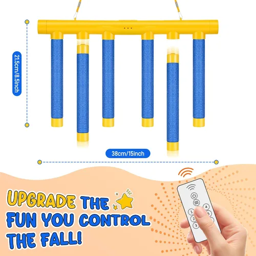 Vista 3 de Reflex Challenge Game - Catching Falling Sticks con control remoto, coordinación ojo-mano y tiempo de reacción, 3 modos de velocidad ajustables