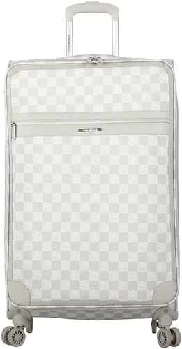 Vista 2 de Steve Madden Equipaje de diseñador, Chalet Gris Claro, Juego de maleta giratoria ligera expandible de 3 piezas - Juego de viaje