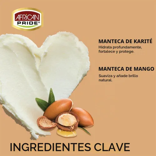 Vista 2 de African Pride Shea Miracle Silky Curls - Hidratante para el cabello, contiene karité y mantequilla de mango africano, 12 onzas