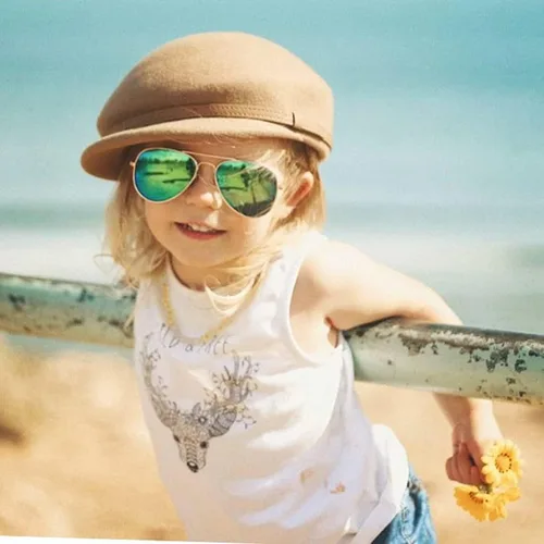 Vista 10 de Gafas de sol polarizadas de aviador pequeñas para niñas y niños de 4 a 16 años