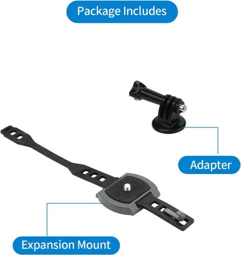 Vista 6 de Hanatora Soporte de montaje de expansión de cámara con adaptador para DJI Mini/Mavic Drone, accesorios de soporte de conector de cámaras deportivas