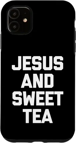 Vista 5 de iPhone 14 Jesus & Sweet Tea - Divertida funda de Jesús religioso cristiano católico