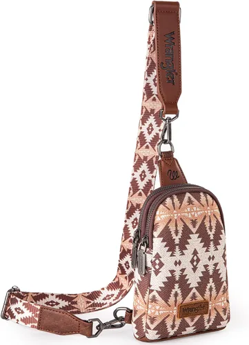 Vista 22 de Wrangler Bolso bandolera pequeño para mujer, bolsos cruzados de cuero *Clásico-marrón