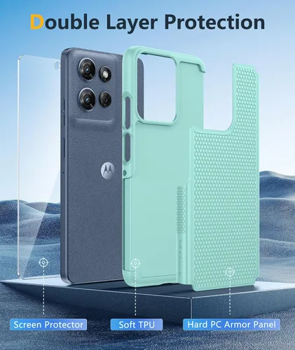 Vista 431 de FNTCASE Funda para iPhone 17 Pro: Fundas delgadas translúcidas de color azul claro compatibles con MagSafe, protección completa de la cámara